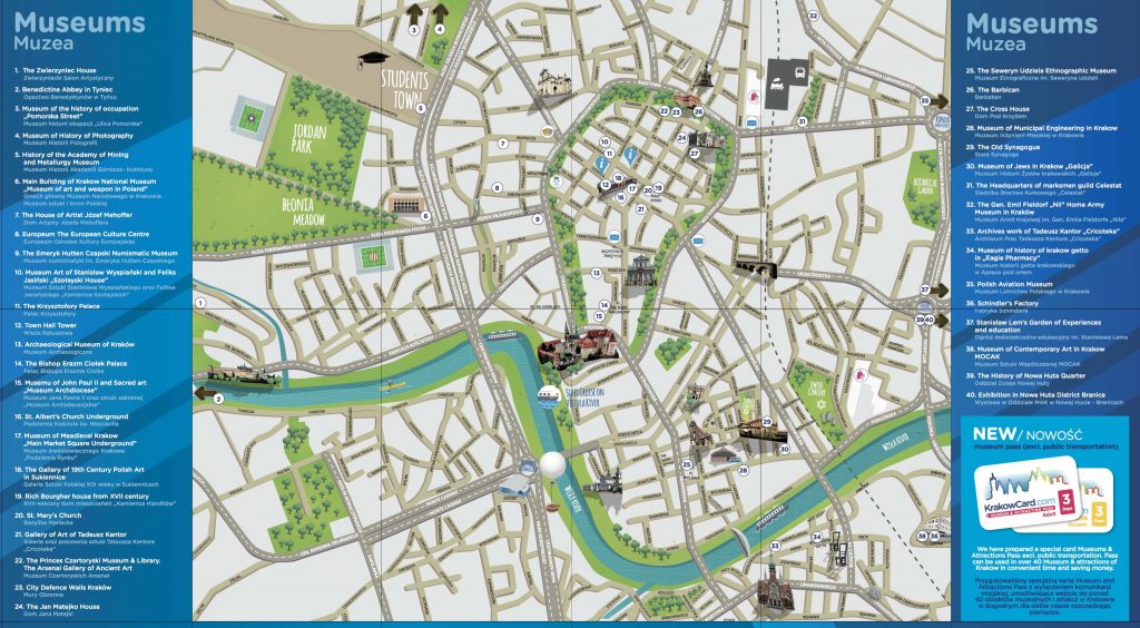 Krakow Old Town Map