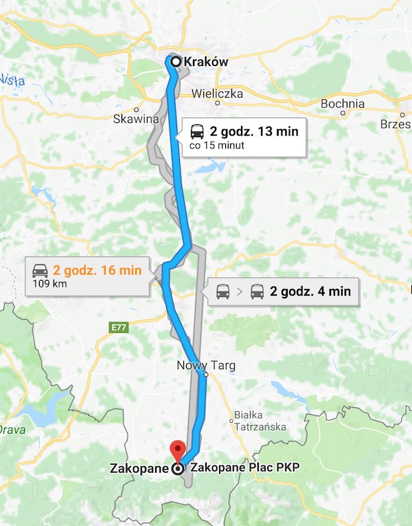 krakow-zakopane-how-far