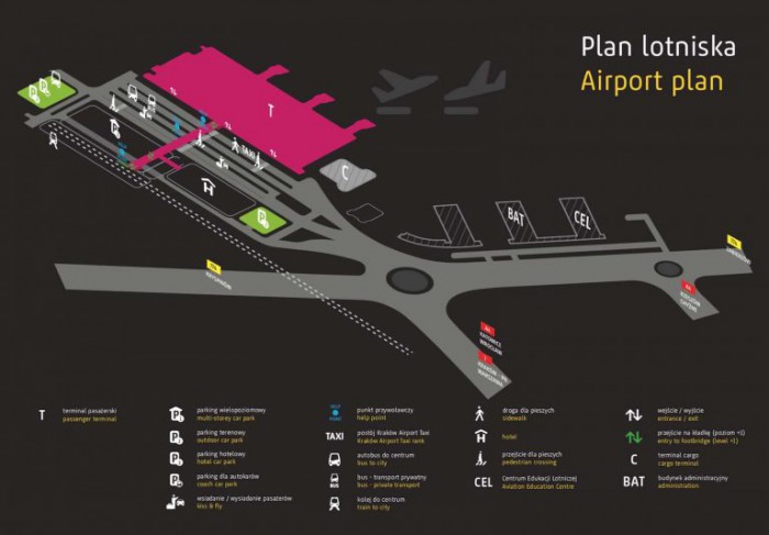 How many terminals are at Kraków Airport?