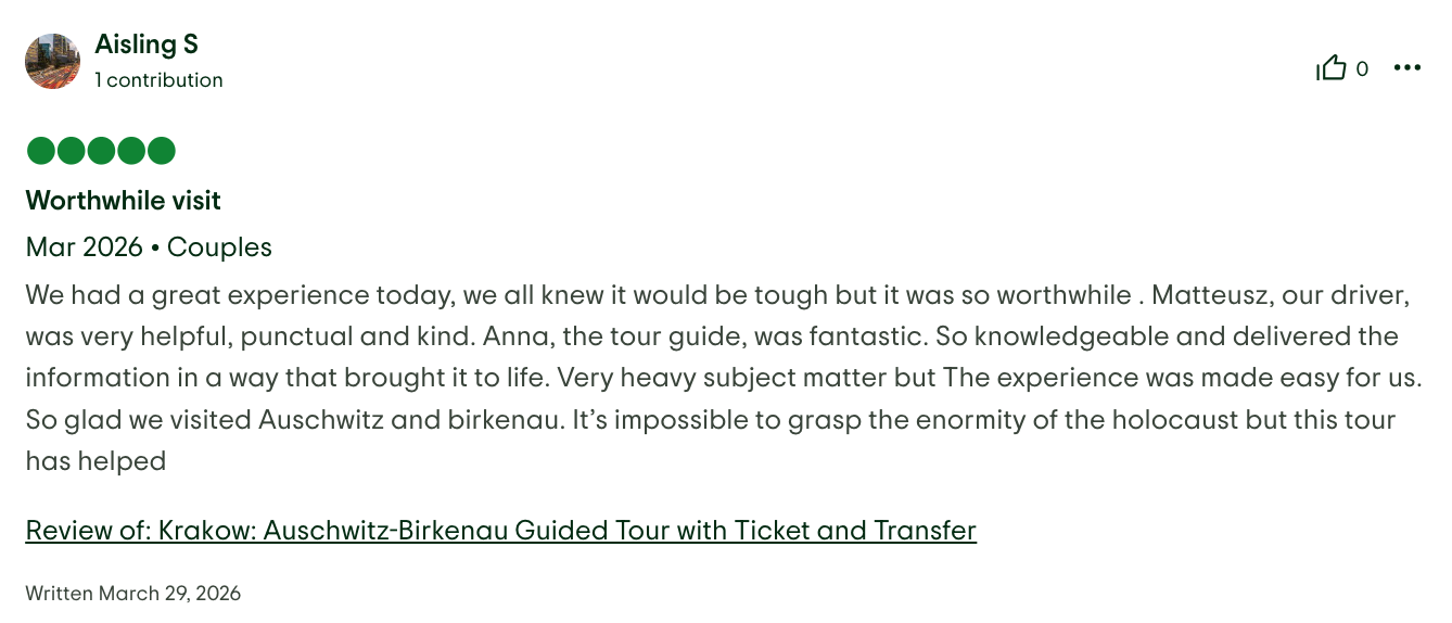 TripAdvisor review 6