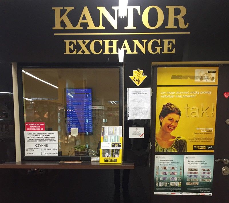 Poland S Currency The Ultimate Guide When Travelling To Krakow Polish Currency Kantor Money Exchange Place