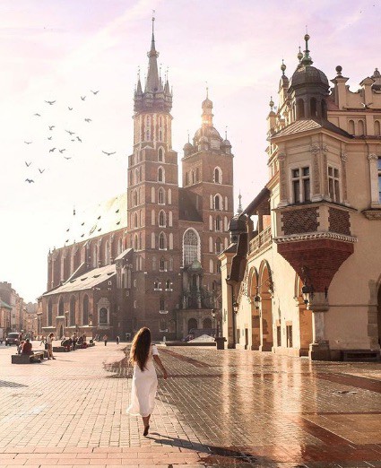 krakow old town views