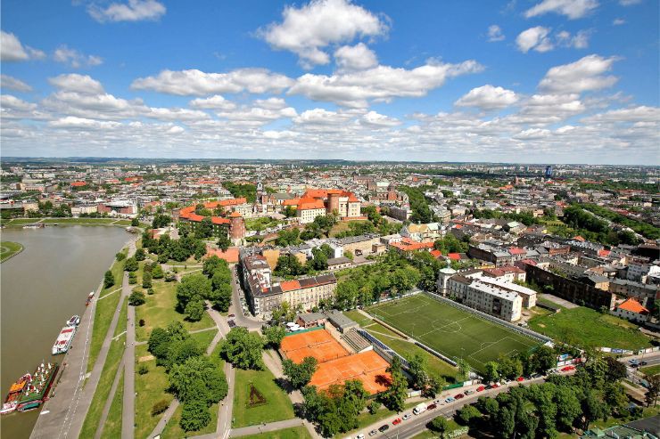 Krakow aerial view