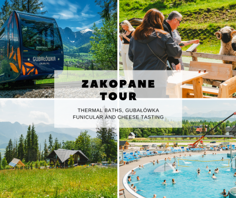 From Krakow: Zakopane Private Tour with Thermal Pools & Gubałówka Funicular Ride From Krakow: Zakopane Private Tour with Thermal Pools & Gubałówka Funicular Ride